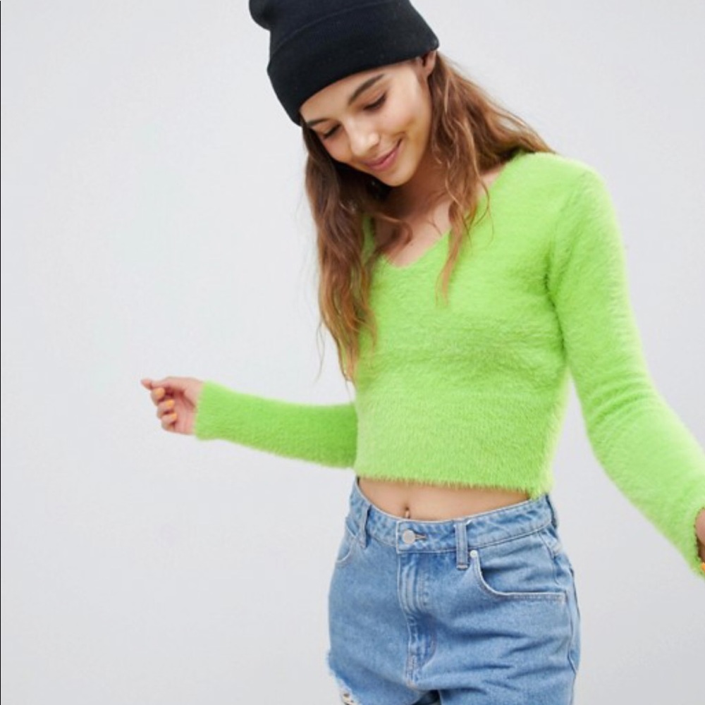 ASOS fuzzy crop top
